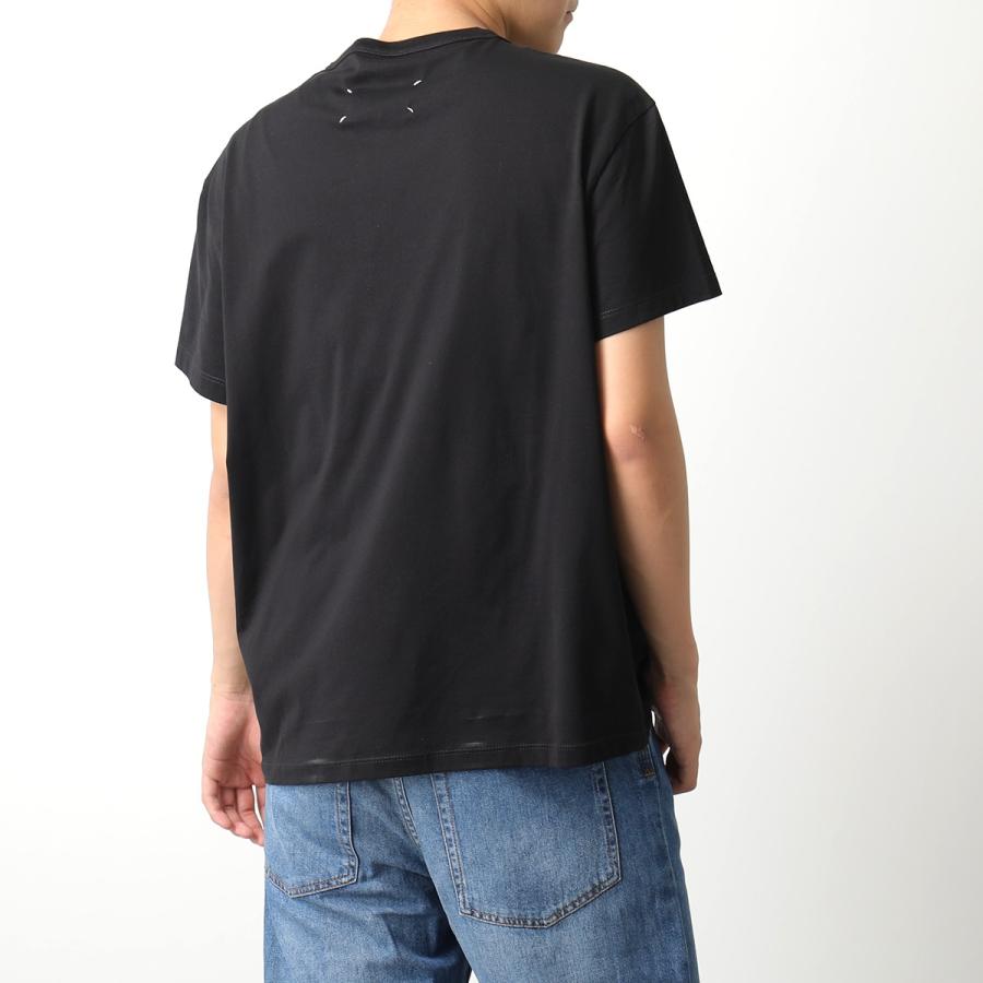 MAISON MARGIELA メゾンマルジェラ Tシャツ S30GC0701 S22816 メンズ ディストーテッド ちびロゴT 刺繍ロゴ クルーネック 半袖 カットソー カラー3色の画像