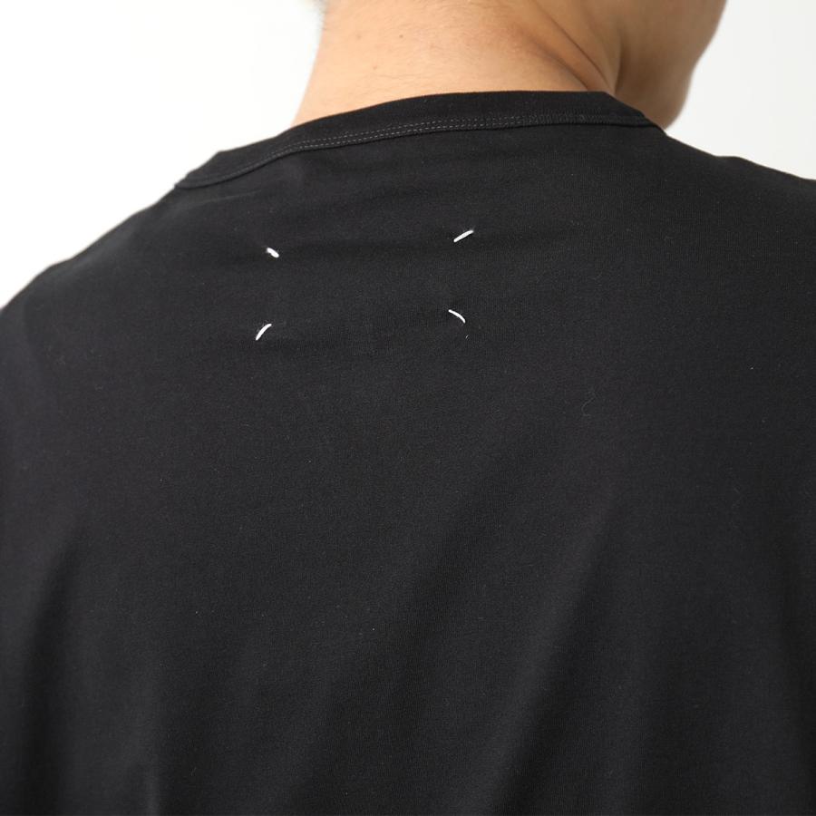 MAISON MARGIELA メゾンマルジェラ Tシャツ S30GC0701 S22816 メンズ ディストーテッド ちびロゴT 刺繍ロゴ クルーネック 半袖 カットソー カラー3色の画像