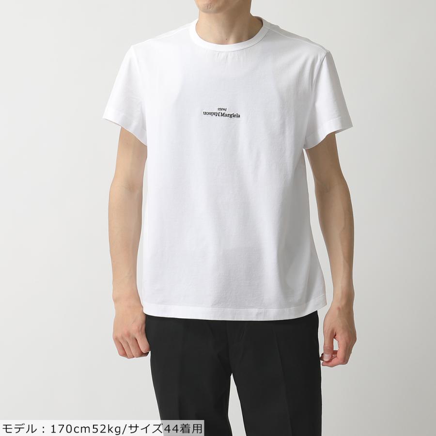 MAISON MARGIELA メゾンマルジェラ Tシャツ S30GC0701 S22816 メンズ ディストーテッド ちびロゴT 刺繍ロゴ クルーネック 半袖 カットソー カラー3色の画像