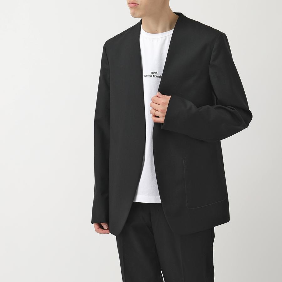 MAISON MARGIELA メゾンマルジェラ Tシャツ S30GC0701 S22816 メンズ ディストーテッド ちびロゴT 刺繍ロゴ クルーネック 半袖 カットソー カラー3色の画像
