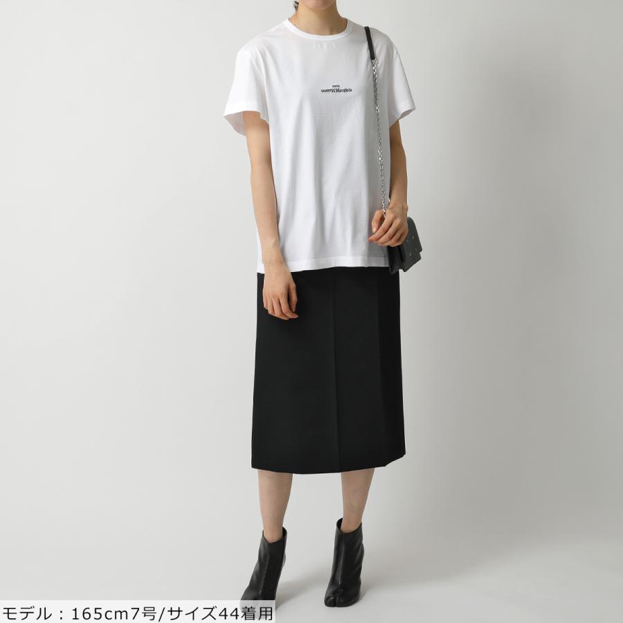 MAISON MARGIELA メゾンマルジェラ 10 Tシャツ S30GC0701 S22816 レディース ディストーテッド 刺繍ロゴ 半袖 カットソー クルーネック 丸首 カラー2色｜s-musee｜06