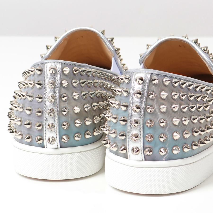 [大特価] Christian Louboutin クリスチャンルブタン 1201044 Roller Boat スタッズ装飾 レザー スリッポン ローカットスニーカー 靴 Ｍ251/MULTI-SILVER メンズ 【YW1412424246】(50952円)