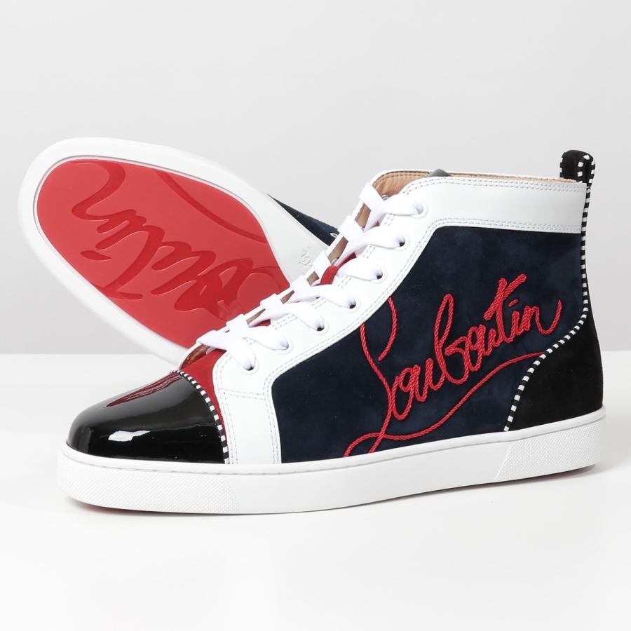 Christian Louboutin クリスチャンルブタン 104 Navy Louis 刺繍 スニーカー ハイカット シューズ 靴 Cma3 Version Multi メンズ インポートセレクト Musee 通販 Yahoo ショッピング