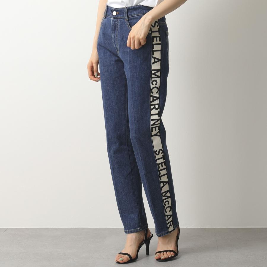 Stella Mccartney ステラマッカートニー Snh53 4110 デニム ジーンズ Gパン ジャガードロゴ ジップフライ スリムパンツ レディース Opm Gov Gy