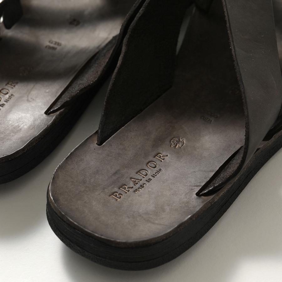 BRADOR（ブラドール） フラットサンダル 46731 メンズ レザー クロス