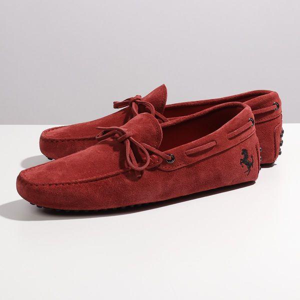 おすすめ Tods For Ferrari トッズ フェラーリ コラボ Xrm0gw0k510re0 スウェードレザー ドライビングシューズ モカシン 靴 9999 メンズ