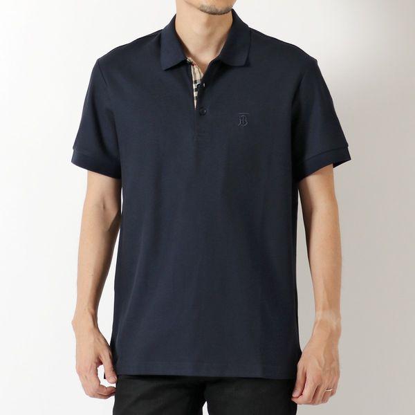 Burberry バーバリー 半袖 ポロシャツ モノグラムモチーフ コットンピケ Tb刺繍 Navy メンズ インポートセレクト Musee 通販 Yahoo ショッピング