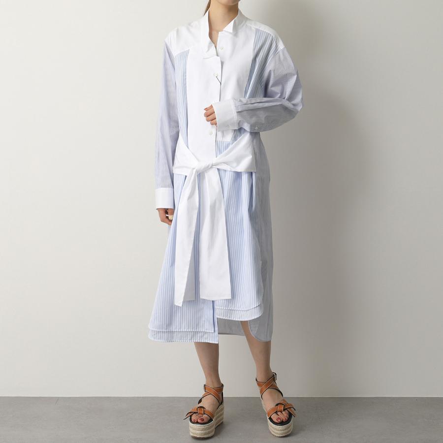 Loewe ロエベ Sga Stripe Shirtd シャツドレス シャツワンピース ストライプ 長袖 コットン リボン 5102 Blue Whi レディース インポートセレクト Musee 通販 Yahoo ショッピング