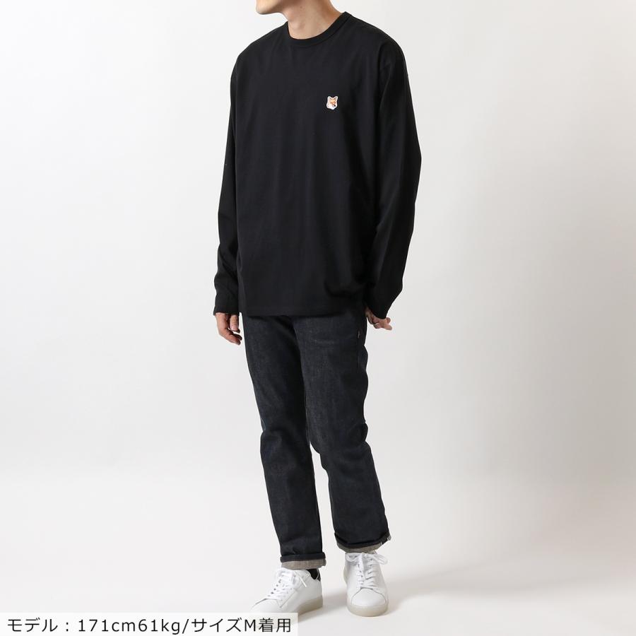 MAISON KITSUNÉ フォックスヘッド 長袖Tシャツ ブラック M MAISON KITSUNE（メゾン キツネ） 長袖Tシャツ FOX HEAD PATCH REGULAR