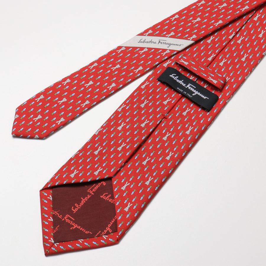 FERRAGAMO（フェラガモ） ネクタイ 35 0265 メンズ シルク ウサギ