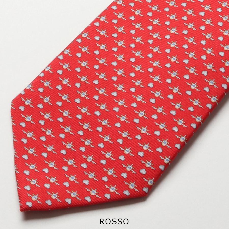 FERRAGAMO（フェラガモ） ネクタイ 35 0360 メンズ シルク 飛行機