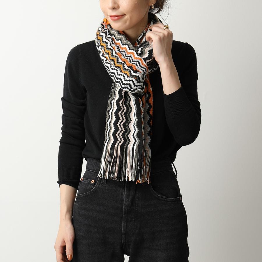 MISSONI ミッソーニグレー系 フリンジ付きマフラーストールスカーフ