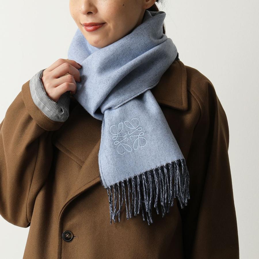 LOEWE】ロエベ ウール カシミア バイカラー スカーフ マフラー  