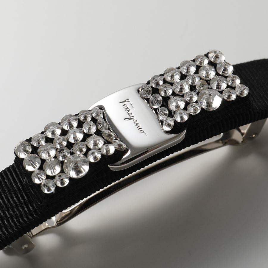 FERRAGAMO フェラガモ 34 7582 クリスタル装飾 ヴィラリボン FERRAGAMO フェラガモ 34 7582 クリスタル装飾 ヴィラリボン