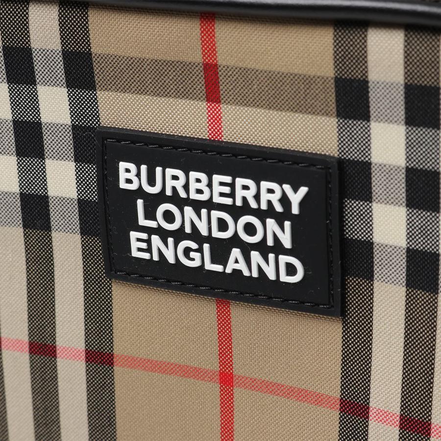 BURBERRY バーバリー 8023381 ヴィンテージチェック レザー クロスボディバッグ ショルダーバッグ ポシェット A7028/ARCHIVE-BEIGE メンズ