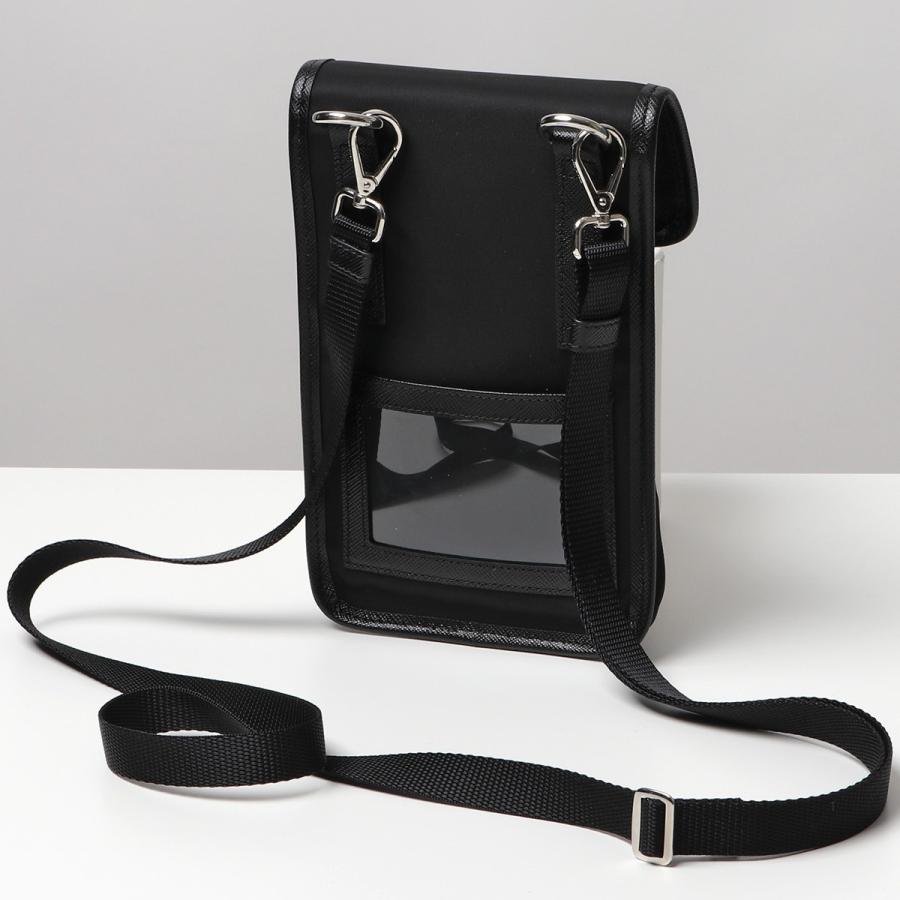 Prada プラダ 2zh109 2bbd ショルダーストラップ付き ナイロン レザー 携帯電話ケース スマホケース ショルダーバッグ ポシェット ネックポーチ F0002 Nero インポートセレクト Musee 通販 Yahoo ショッピング