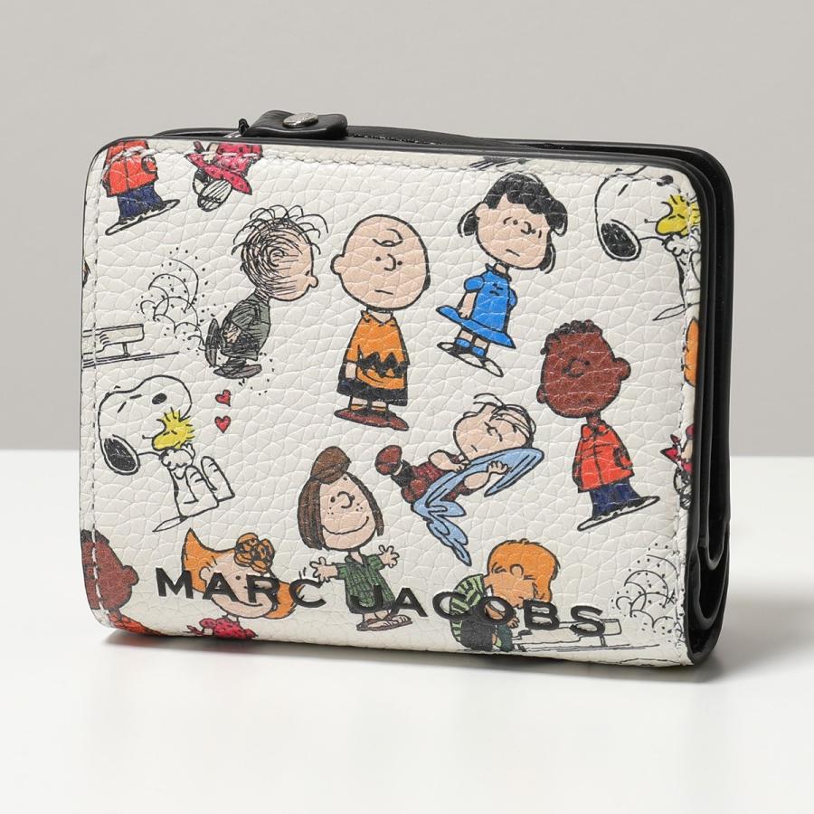 Marc Jacobs マークジェイコブス M Peanuts X Marc Jacobs レザー 二つ折り財布 スヌーピー 101 White Multi レディース インポートセレクト Musee 通販 Yahoo ショッピング