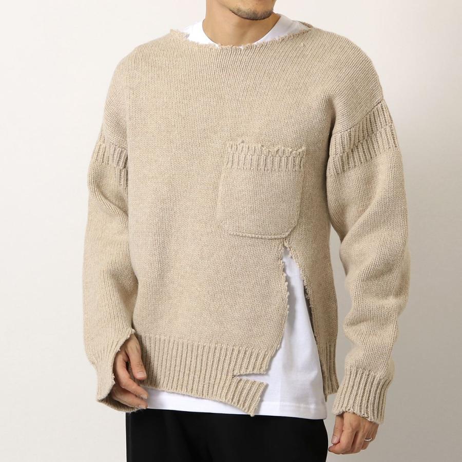 Marni マルニ Gcmg0123a0 S ニット セーター ダメージ加工 胸ポケット ミドルゲージ ウール混 00w10 メンズ インポートセレクト Musee 通販 Yahoo ショッピング