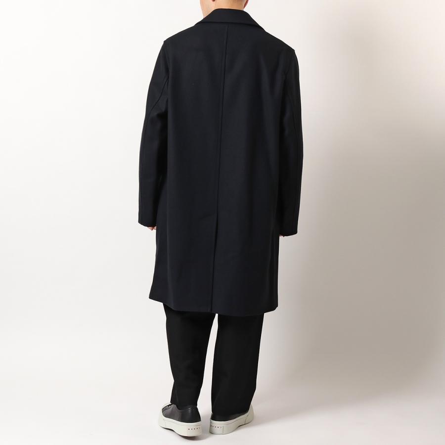 Marni マルニ Tumu0019u0 S479 メルトン ウール チェスターコート シングルブレスレットコート アウター 00b98 ダークブルー メンズ インポートセレクト Musee 通販 Yahoo ショッピング