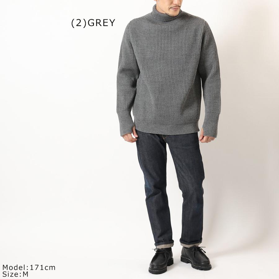 ANDERSEN-ANDERSEN アンデルセンアンデルセン ニット セーター NAVY TURTLENECK メンズ メリノウール 長袖 タートルネック アームウォーマー カラー10色｜s-musee｜03