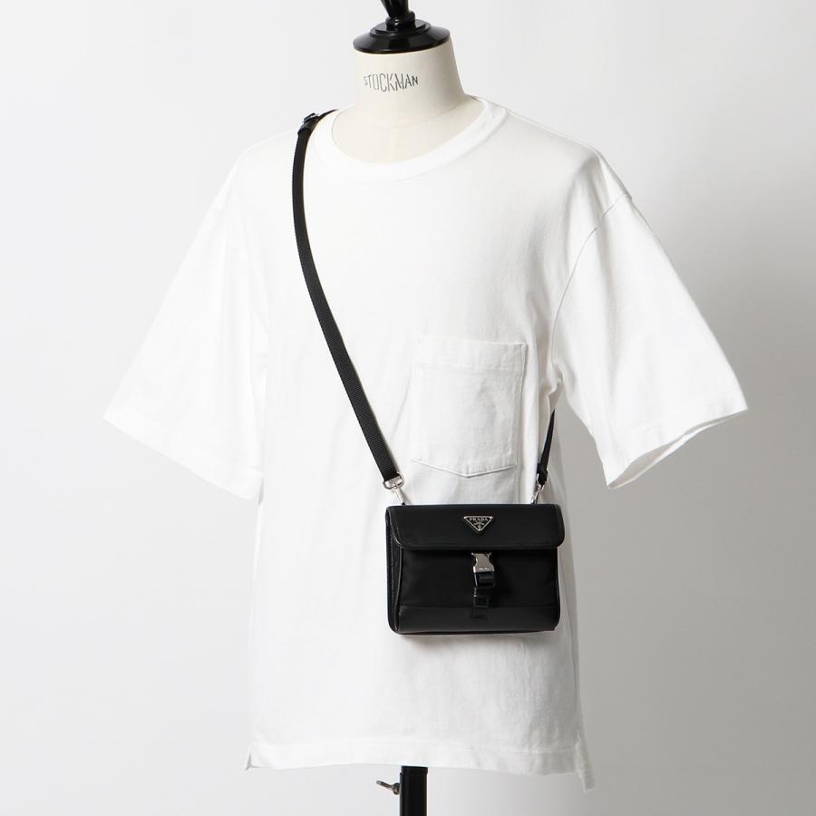 Prada プラダ 2zh108 2bbd F0002 ナイロン レザー 携帯電話ケース スマホケース ショルダーバッグ ポシェット ネックポーチ Nero メンズ インポートセレクト Musee 通販 Yahoo ショッピング