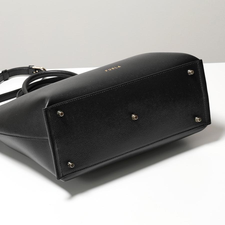 良品 FURLA トートバッグ レザー ブラック リボン 肩掛け FURLA（フルラ） トートバッグ RIBBON M BUCKET BAG BACDFRB ARE000