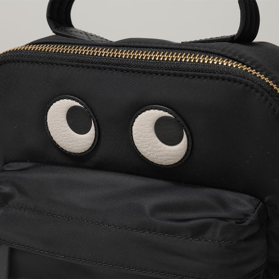 ANYA HINDMARCH アニヤハインドマーチ 152969 Crossbody Pouch Eyes クロスボディ ポーチ アイズ ナイロン ショルダーバッグ Black 鞄 レディース｜s-musee｜09