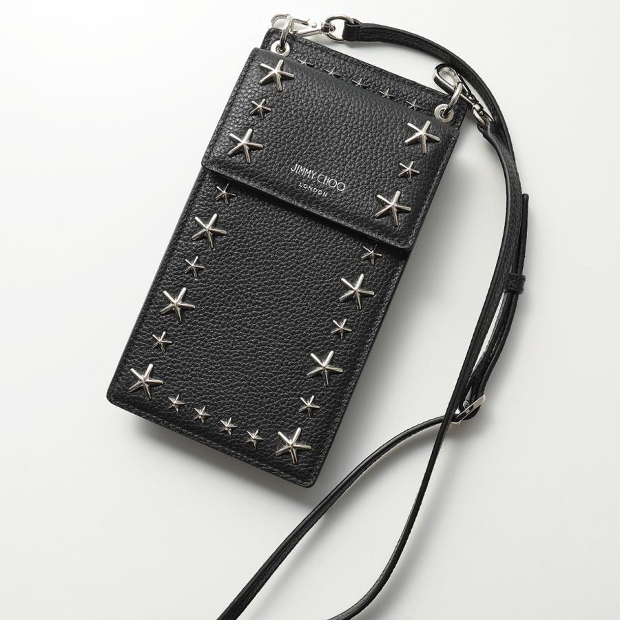 Jimmy Choo ジミーチュウ Pegasi Phone Case Uuf レザー スタースタッズ ネックポーチ ショルダーバッグ Iphoneケース 携帯ケース 鞄 Black Silver レディース インポートセレクト Musee 通販 Yahoo ショッピング