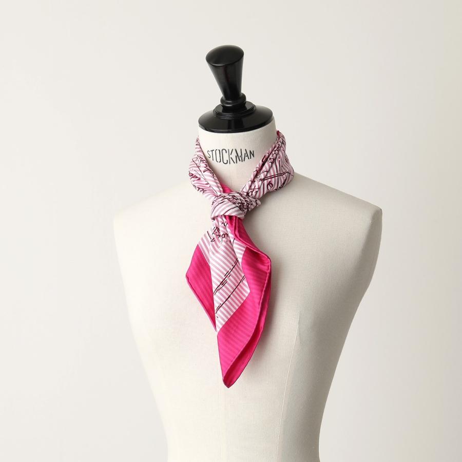 エルメス HERMES シルクスカーフ ピンク ストライプ 約68cm エルメス HERMES シルクスカーフ ピンク ストライプ 約68cm