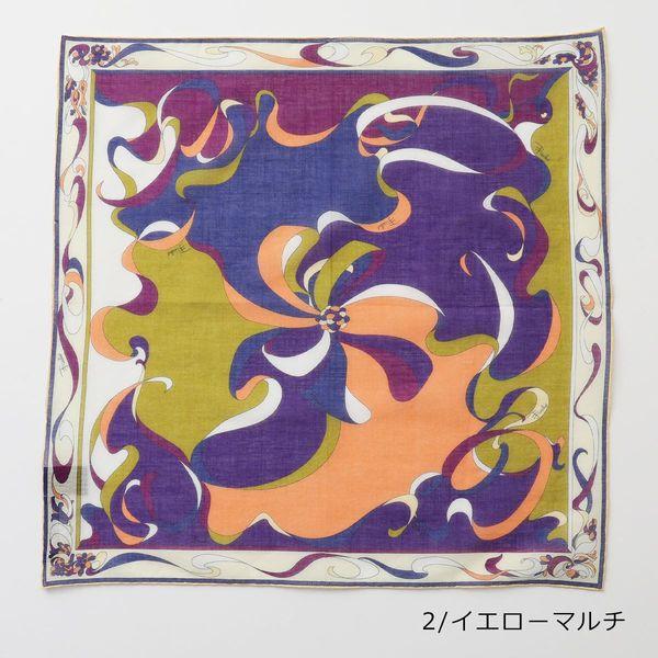 EMILIO PUCCI エミリオプッチ JJ295 カラー3色 イタリア製 コットン スカーフ プッチ柄 45×45 レディース｜s-musee｜05