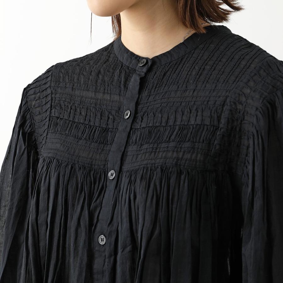 イザベルマラン エトワール PLALIA コットンブラウス ギャザー 透け感 黒 楽天市場】ISABEL MARANT イザベルマラン ブラウス PLALIA HT0002FC