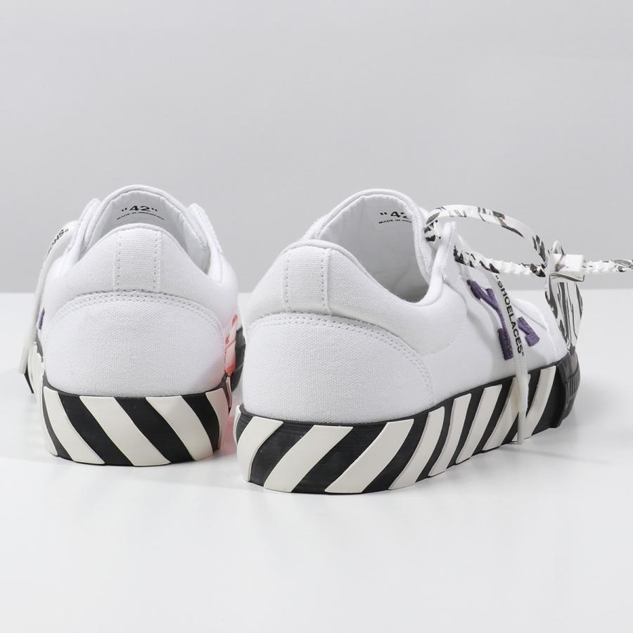 OFF-WHITE オフホワイト VIRGIL ABLOHOMIA085R21FAB001 LOW VULCANIZED ローカット スニーカー キャンバス 靴 0137/WHITE-PURPLE メンズ｜s-musee｜04