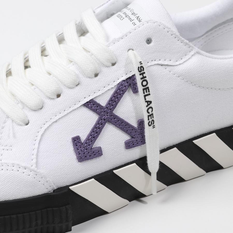 OFF-WHITE オフホワイト VIRGIL ABLOHOMIA085R21FAB001 LOW VULCANIZED ローカット スニーカー キャンバス 靴 0137/WHITE-PURPLE メンズ｜s-musee｜07