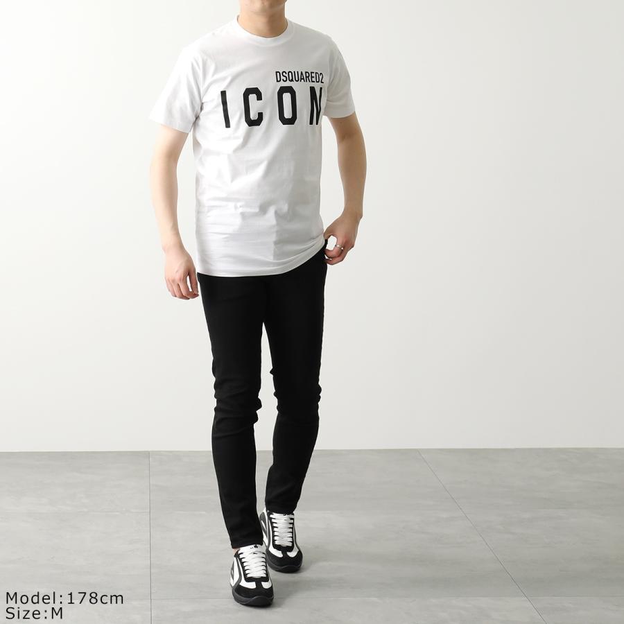 DSQUARED2 ディースクエアード Tシャツ Icon T-Shirt S79GC0003 S23009 メンズ 半袖 カットソー クルーネック ロゴT コットン カラー2色｜s-musee｜03