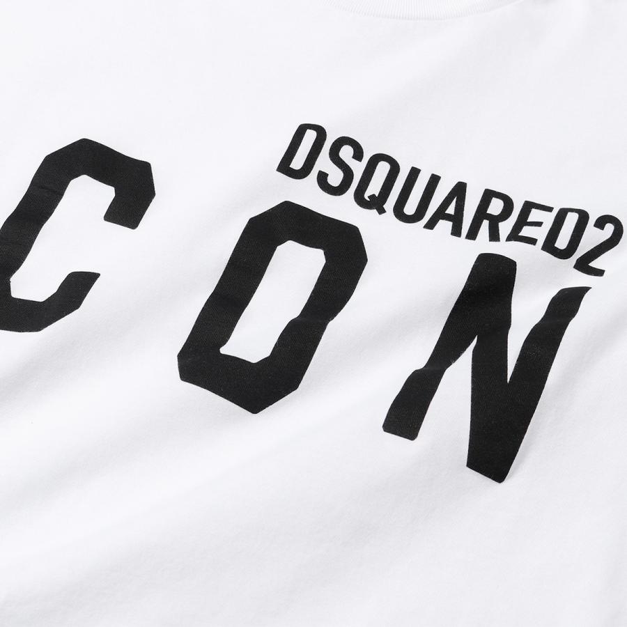 DSQUARED2 ディースクエアード Tシャツ Icon T-Shirt S79GC0003 S23009 メンズ 半袖 カットソー クルーネック ロゴT コットン カラー2色｜s-musee｜07