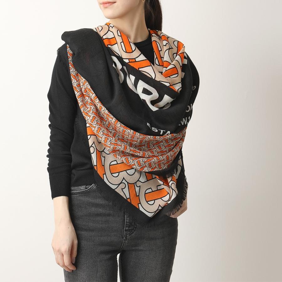 Burberry バーバリー 1 モノグラムプリント カシミア ラージ スクエアスカーフ イタリア製 ストール 大判 Bright Orange レディース インポートセレクト Musee 通販 Yahoo ショッピング