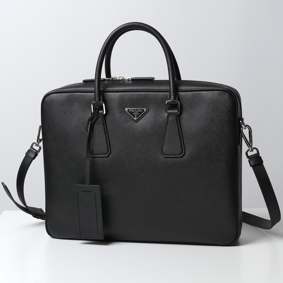 Prada プラダ 2ve011 9z2 サフィアーノレザー ブリーフケース ビジネスバッグ ショルダーバッグ 三角ロゴプレート 鞄 F0002 Nero メンズ インポートセレクト Musee 通販 Yahoo ショッピング