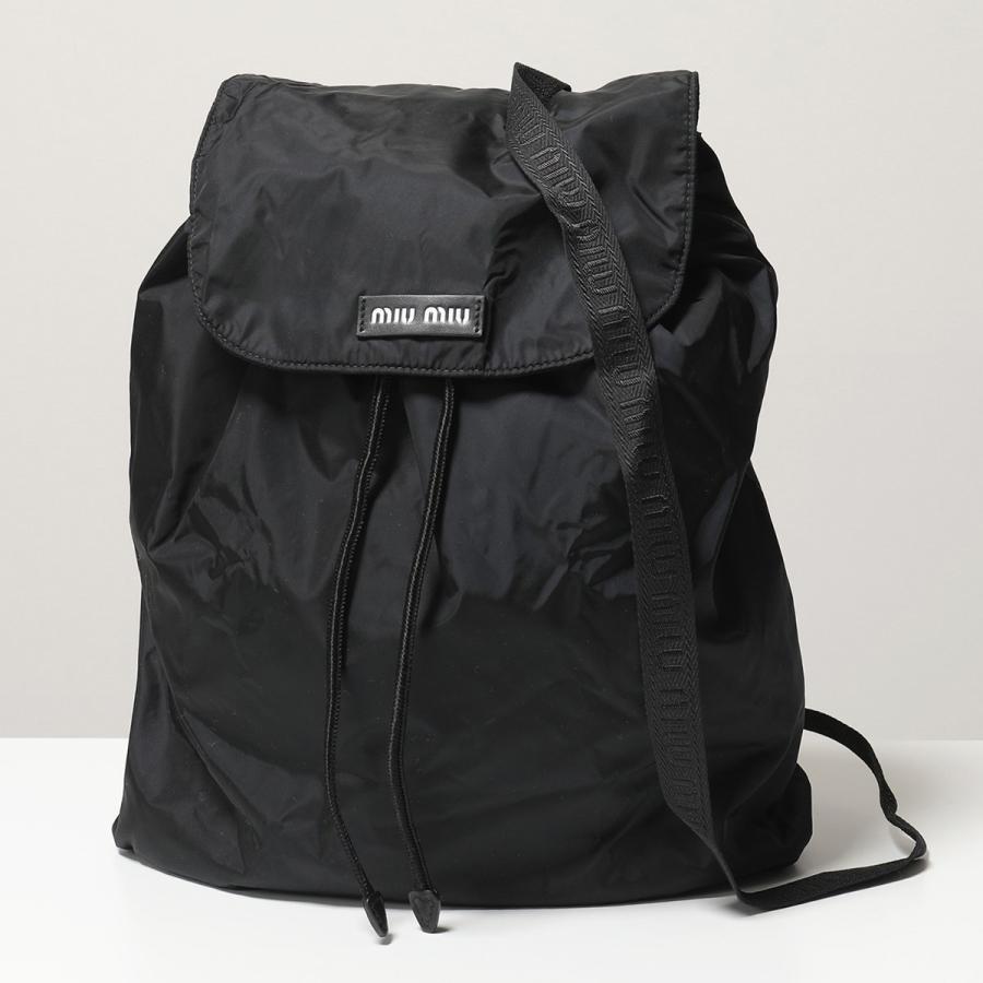 Miumiu ミュウミュウ 5rm011 2dun ナイロン リュック バックパック パッカブル仕様 ジャガードロゴ F0002 Nero レディース インポートセレクト Musee 通販 Yahoo ショッピング