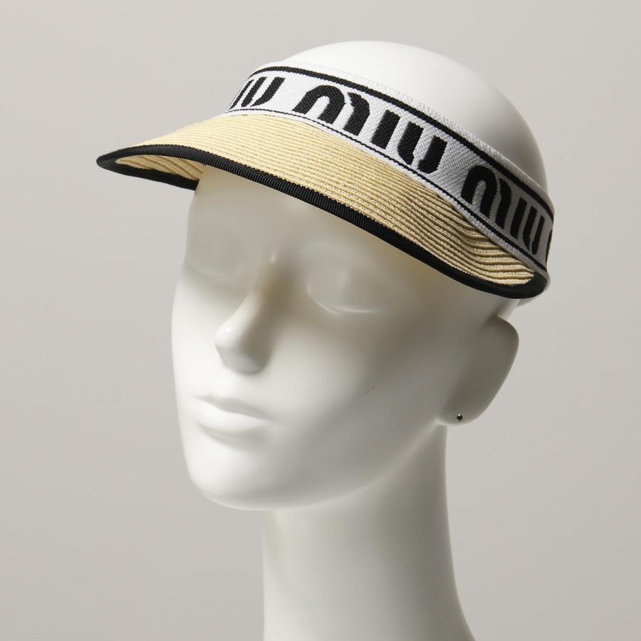 miu MIUMIU ミュウミュウ 5HV007 2B98 ロゴ ストローバイザー miu MIUMIU ミュウミュウ 5HV007 2B98 ロゴ ストローバイザー