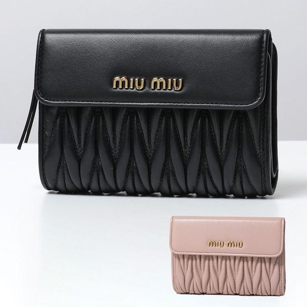 miu miu（ミュウミュウ） 二つ折り財布 MATELASSE マテラッセ 5ML225