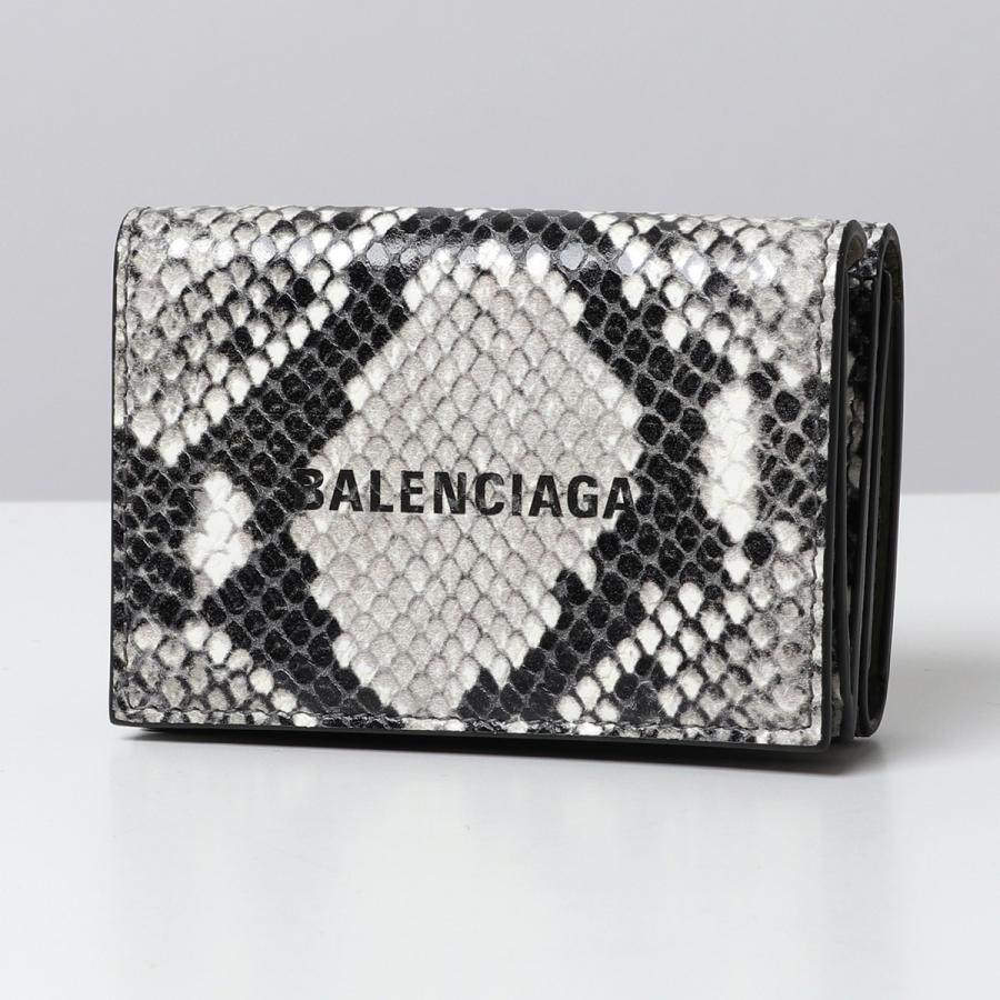 Balenciaga バレンシアガ 13b63 Cash Mini レザー 三つ折り財布 ミニ財布 パイソン 1090 Black White レディース インポートセレクト Musee 通販 Yahoo ショッピング