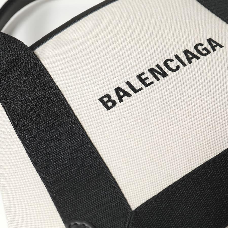 BALENCIAGA バレンシアガ 390346 2HH3N NAVY CABAS XS AJ キャンバス トートバッグ ショルダーバッグ ポーチ付き 鞄 9260/NATURAL-BLACK レディース｜s-musee｜11