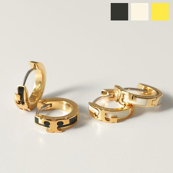 TORY BURCH（トリーバーチ） フープ ピアス SERIF-T ENAMEL HUGGIE