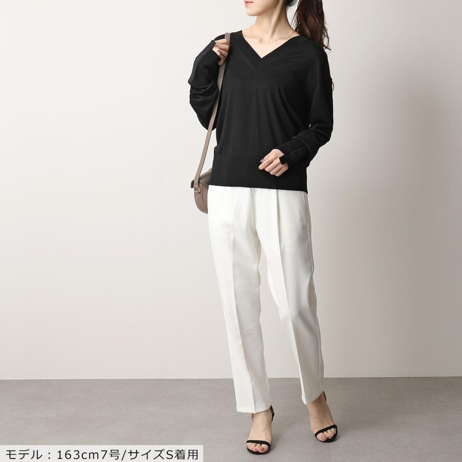 BURBERRY バーバリー 8021171 NAVULOA ロゴディテール シルク混メリノ 