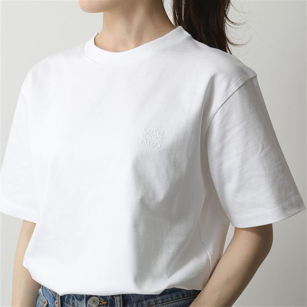 LOEWE ロエベ SXBW アナグラム エンブロイダリー Tシャツ クルーネック 半袖 コットン オーバーサイズ 刺繍  /WHITE レディース