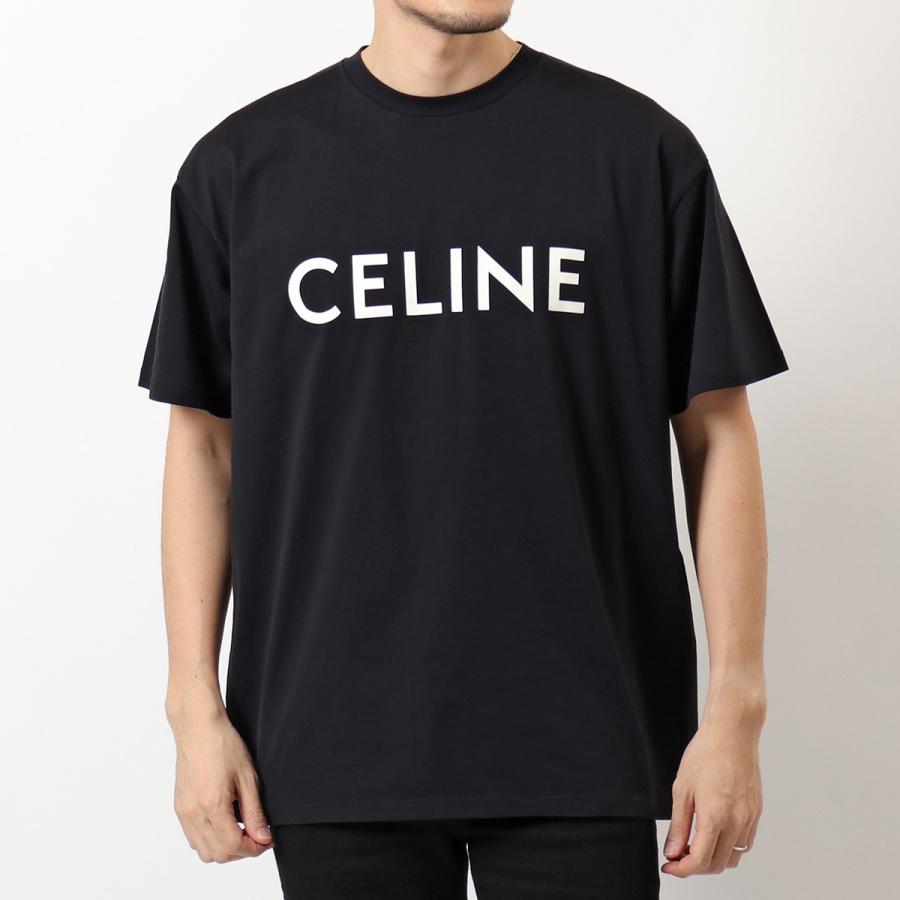 CELINE セリーヌ 2X681 501F ルーズ Tシャツ 半袖 ロゴT コットン クルーネック オーバーサイズ 38AW メンズ