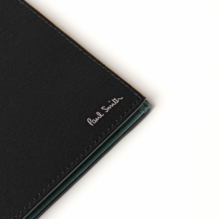 グランドセール バイカラー 小銭入れあり 二つ折り財布 レザー Fstrgs 43 M1a ポールスミス Smith Paul 21年春夏新作 ストロー メンズ 78a ストライプ 財布