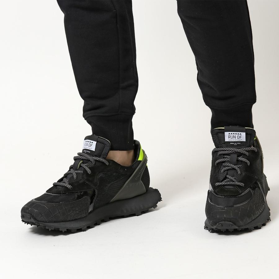 Run Of ラン オブ Black Mamba All Black ブラック マンバ オール ブラック ローカット スニーカー シューズ ネオン 蛍光 スウェード ハラコ 靴 Nero メンズ インポートセレクト Musee 通販 Yahoo ショッピング