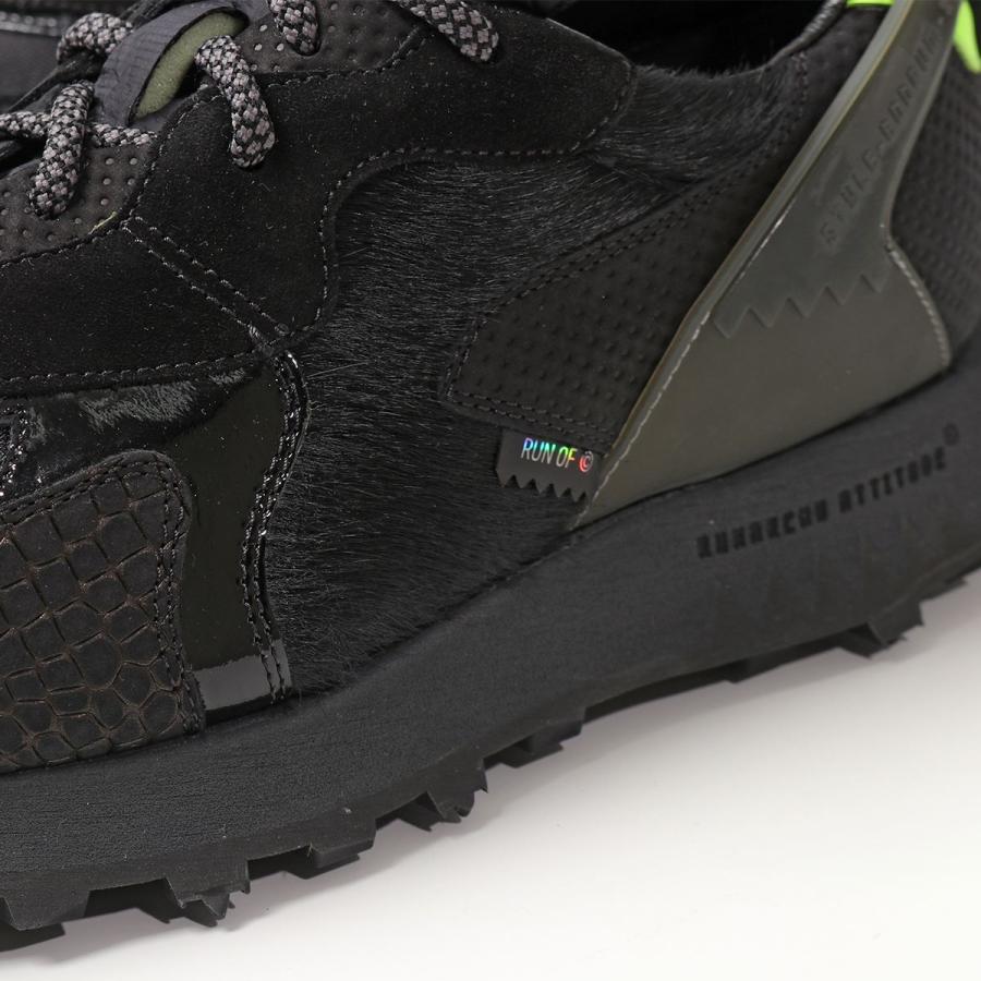 Run Of ラン オブ Black Mamba All Black ブラック マンバ オール ブラック ローカット スニーカー シューズ ネオン 蛍光 スウェード ハラコ 靴 Nero メンズ インポートセレクト Musee 通販 Yahoo ショッピング