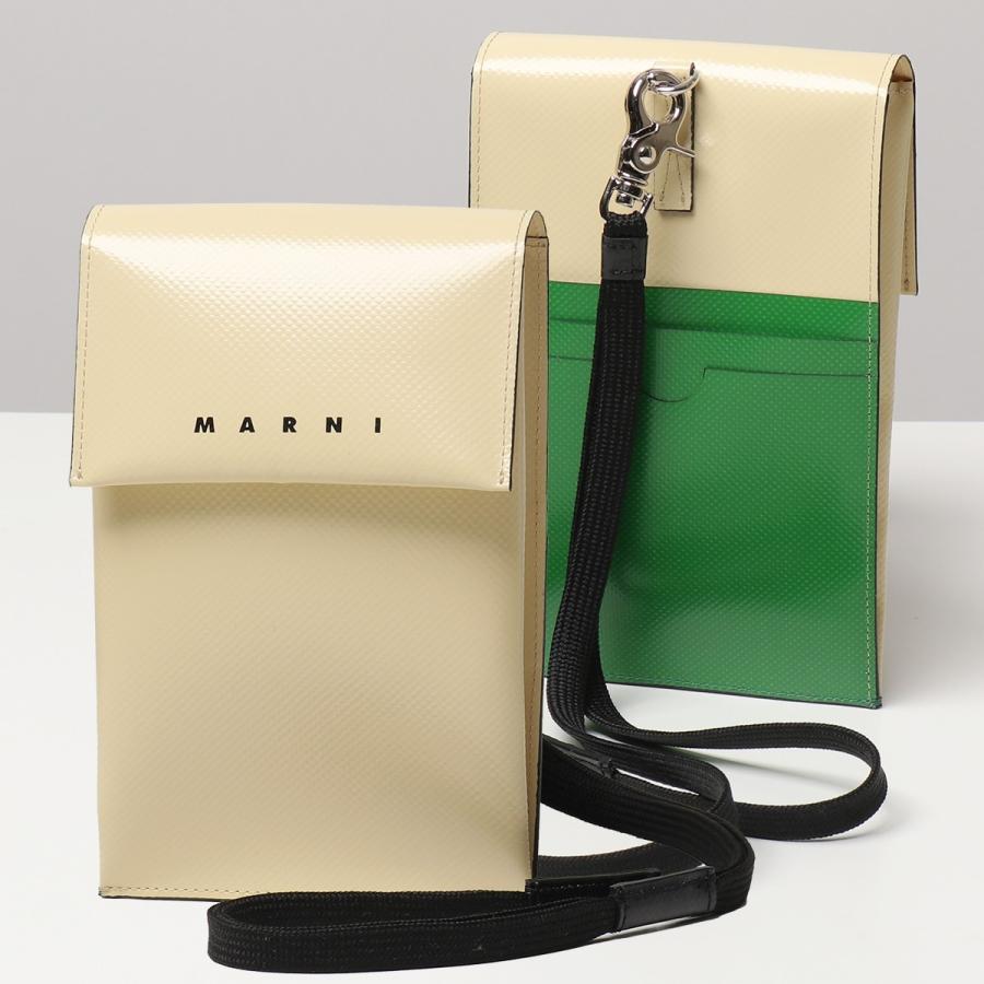 激安通販 ネックポーチ レザー バイカラー フォンケース シャイニーカーフスキン P2644 Temi0009u0 マルニ Marni Iphoneケース レディース Z2n67 携帯ケース ケース カバー